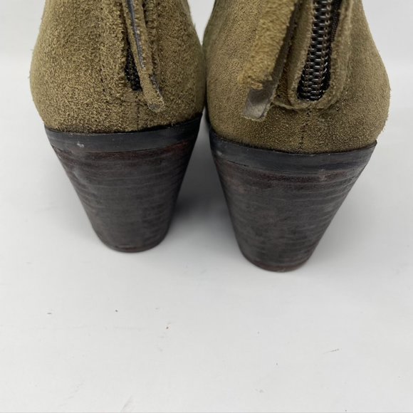 Sam Edelman Womens Olive Green Suede Ankle Heel Bootie  Size 8 - Picture 8 of 12